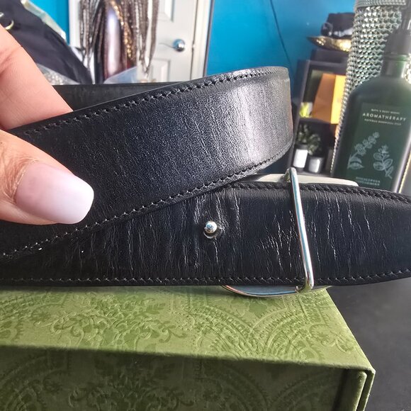 Authentic GUCCI Vintage Reversible Leather Belt - Brown/Black Size: 85/34 - Picture 2 of 7